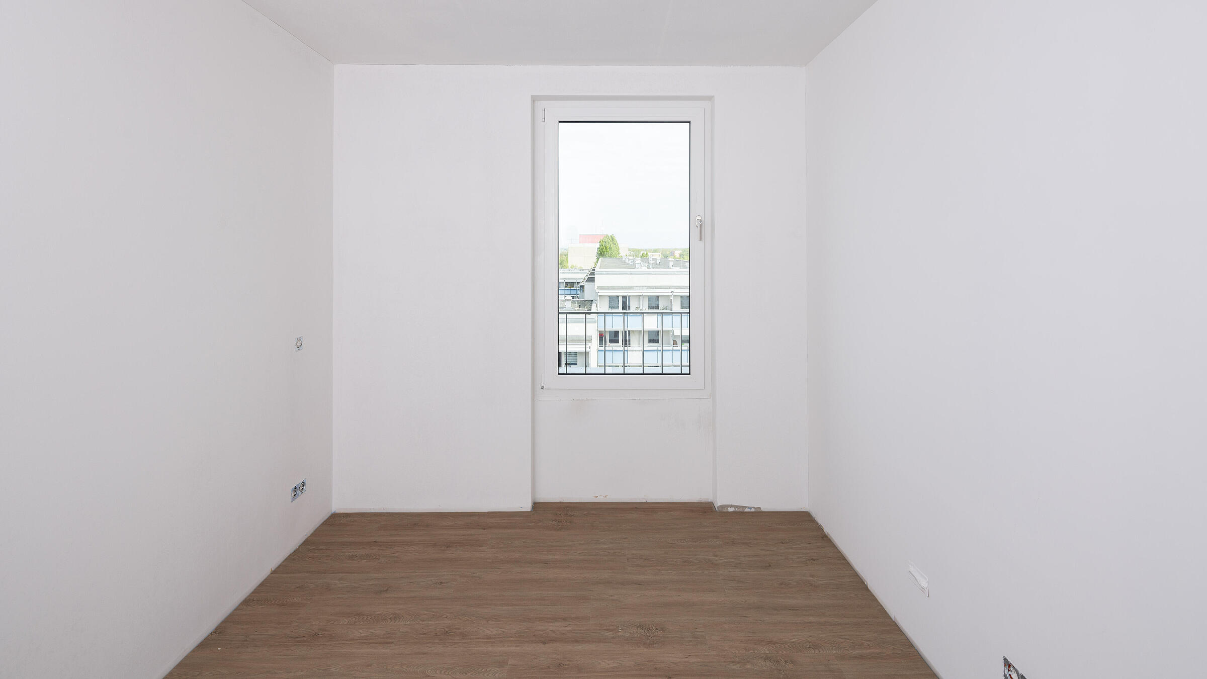 Blick in ein Beispielzimmer in Musterwohnung in der Martin-Riesenburger-Straße.