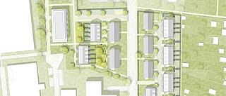 Lageplan der neuen Wohnhäuser entlang der Alten Hellersdorfer Straße