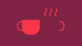 Grafik zeigt zwei dampfende Kaffeetassen